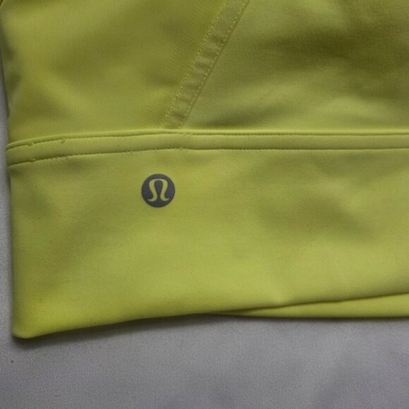Lululemon Bright Yellow Athletic Crop Top Bra Size 8 - Picture 6 of 8